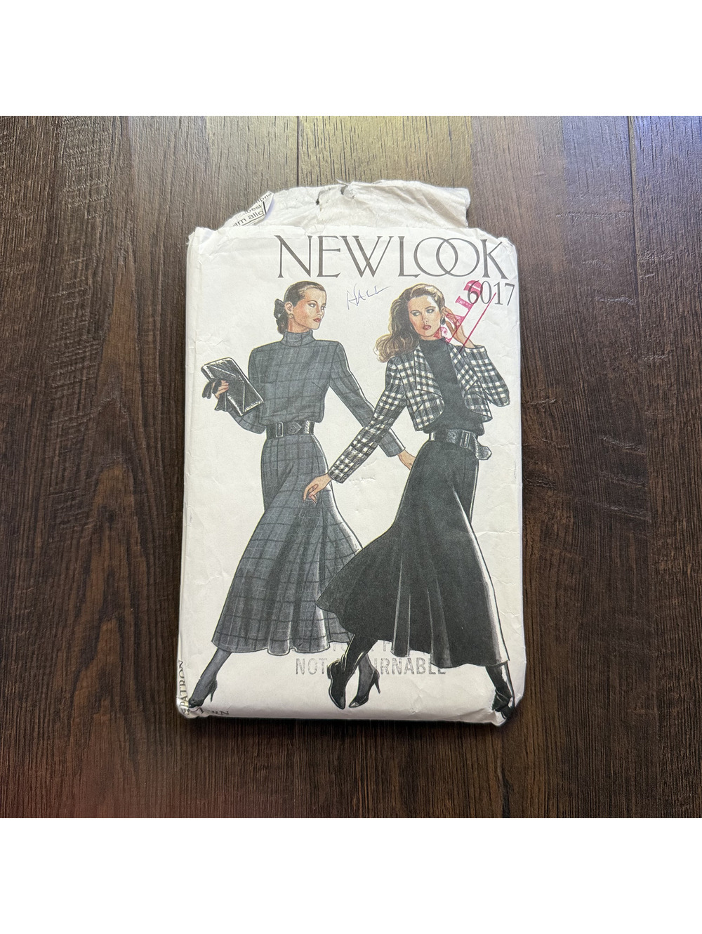 Vintage New Look 6017 Sewing Pattern Dress Cropped Jacket Size 8 10 12 14 16 18